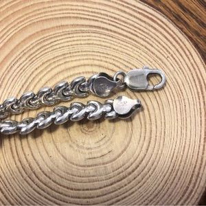 Sterling silver link bracelet Italy